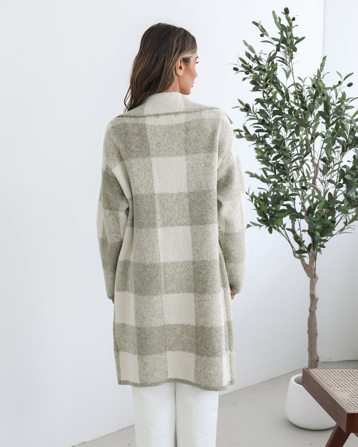 Keyasha Coatigan - Sage Check
