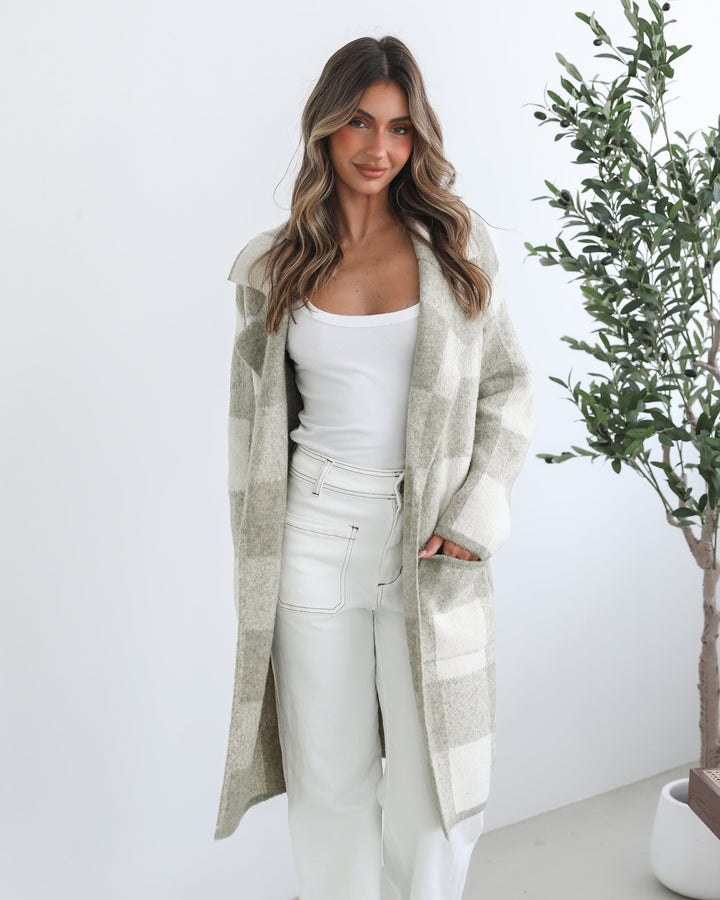 Keyasha Coatigan - Sage Check