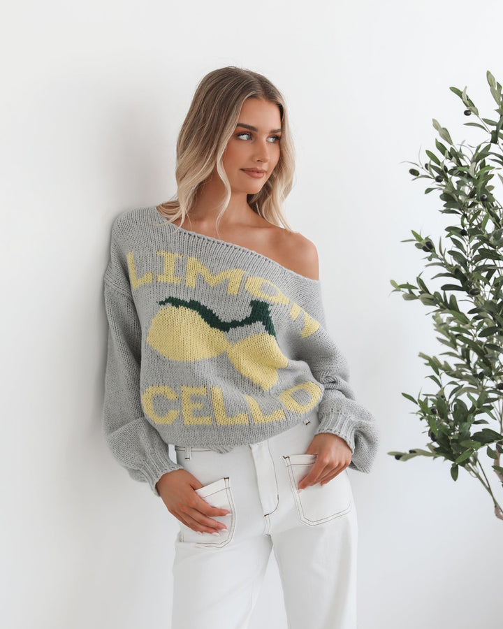 Lyla Knit - Grey Print