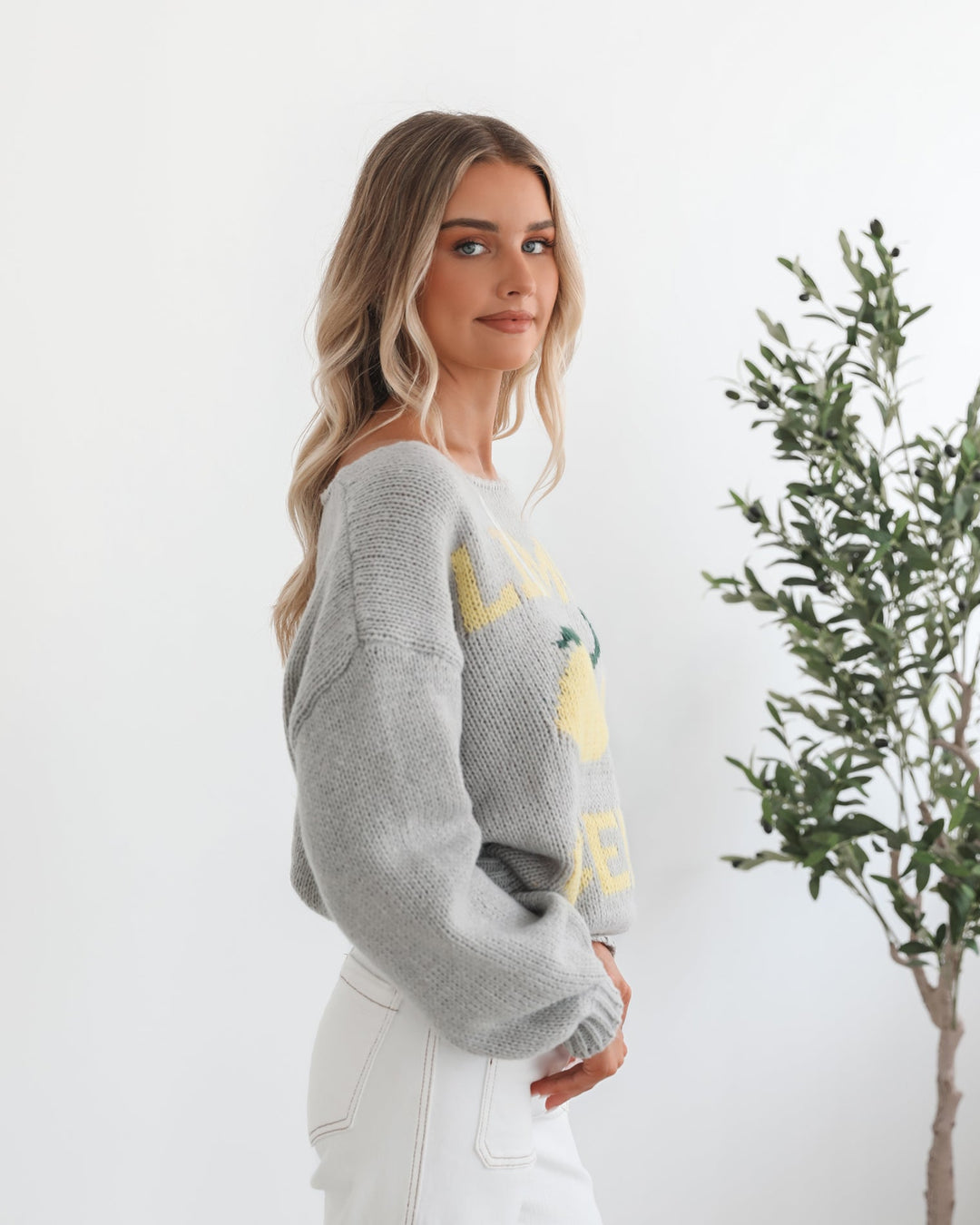Lyla Knit - Grey Print