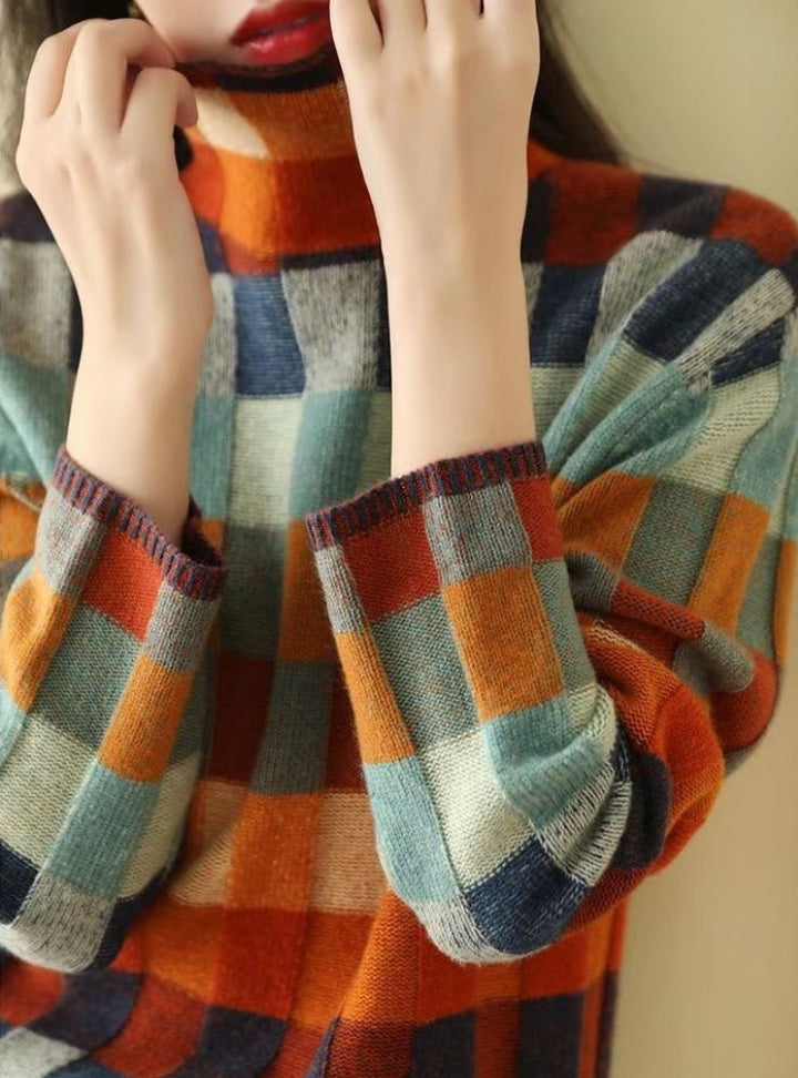 Women's Knit Sweater - Textured Soft Fabric - Relaxed Fit - Round Neck Casual Wear