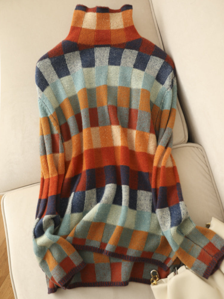 Women's Knit Sweater - Textured Soft Fabric - Relaxed Fit - Round Neck Casual Wear