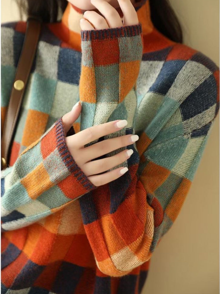 Women's Knit Sweater - Textured Soft Fabric - Relaxed Fit - Round Neck Casual Wear