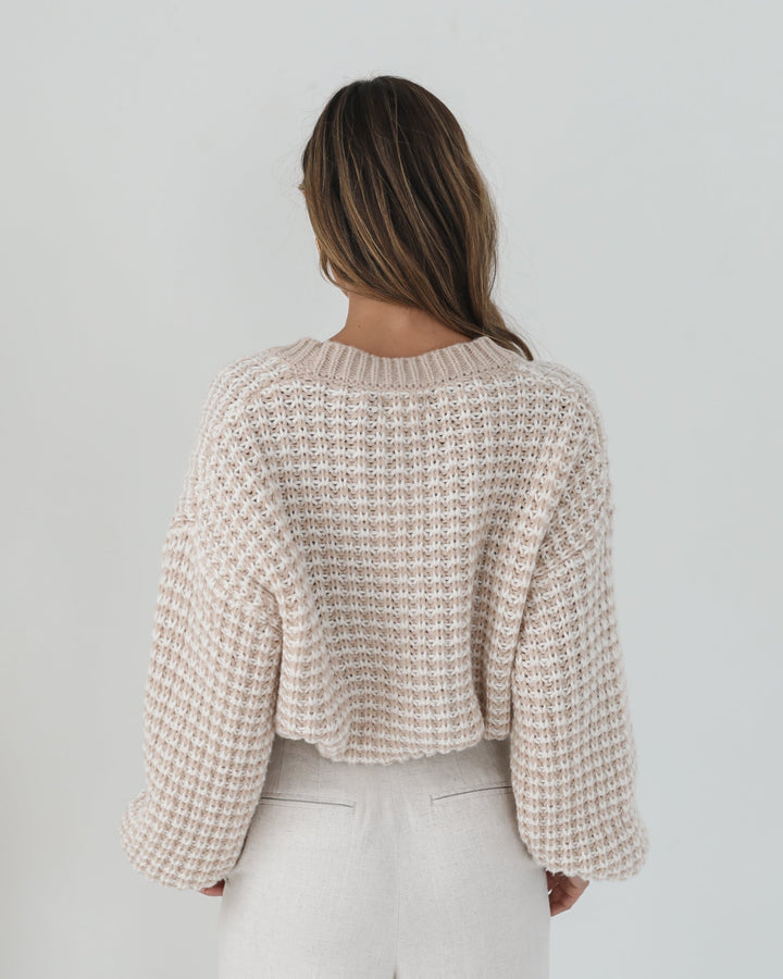 Mykelti Cardigan - Camel Print