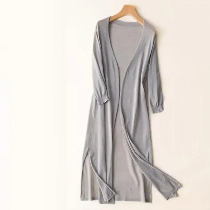 Elda - Lightweight Long Cardigan - Women's Open Front Sweater, Soft Layer for All Seasons