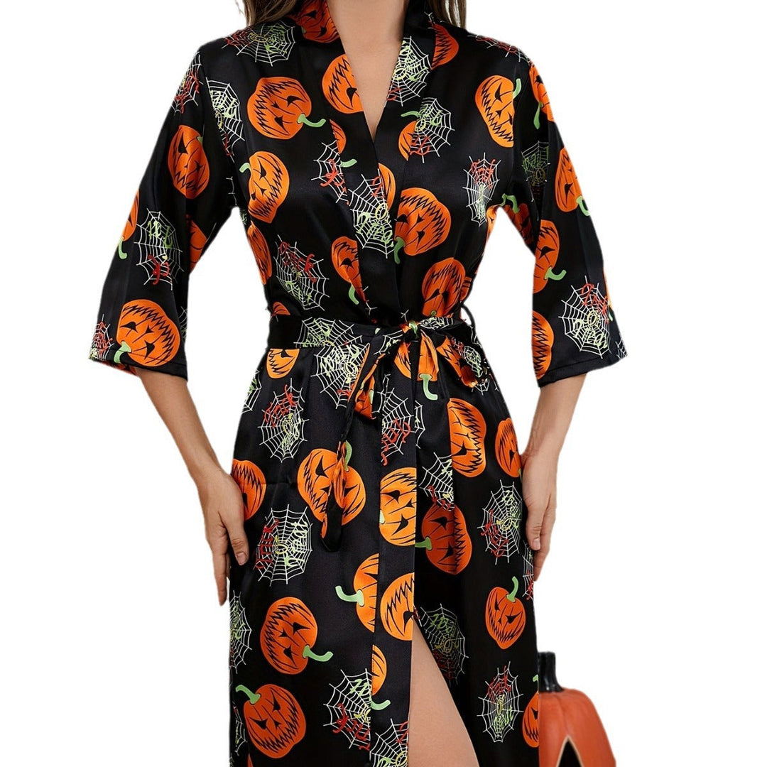 Halloween Pumpkin Kimono Costume Robe