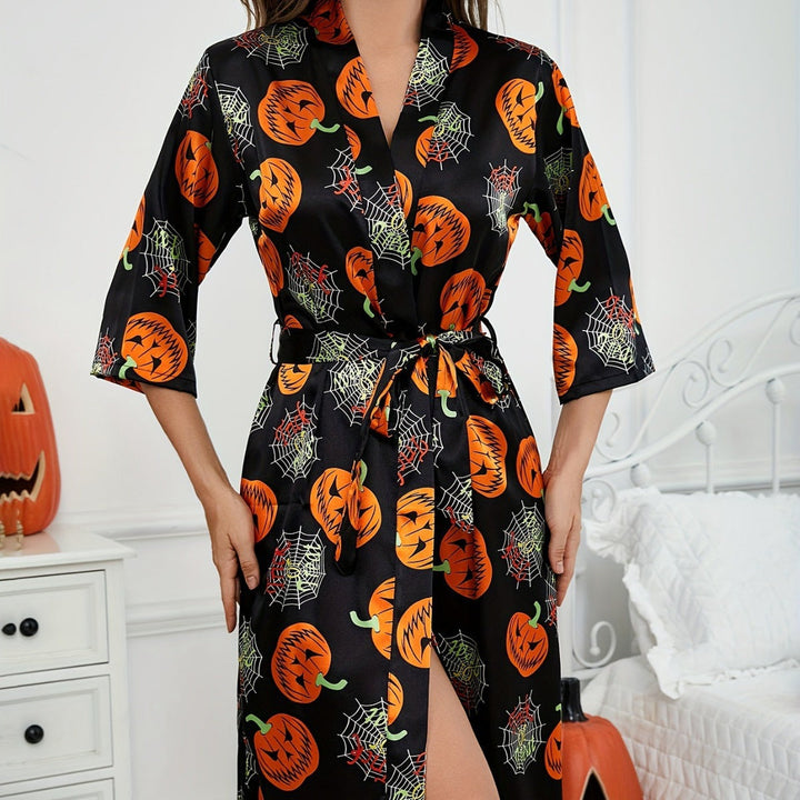 Halloween Pumpkin Kimono Costume Robe