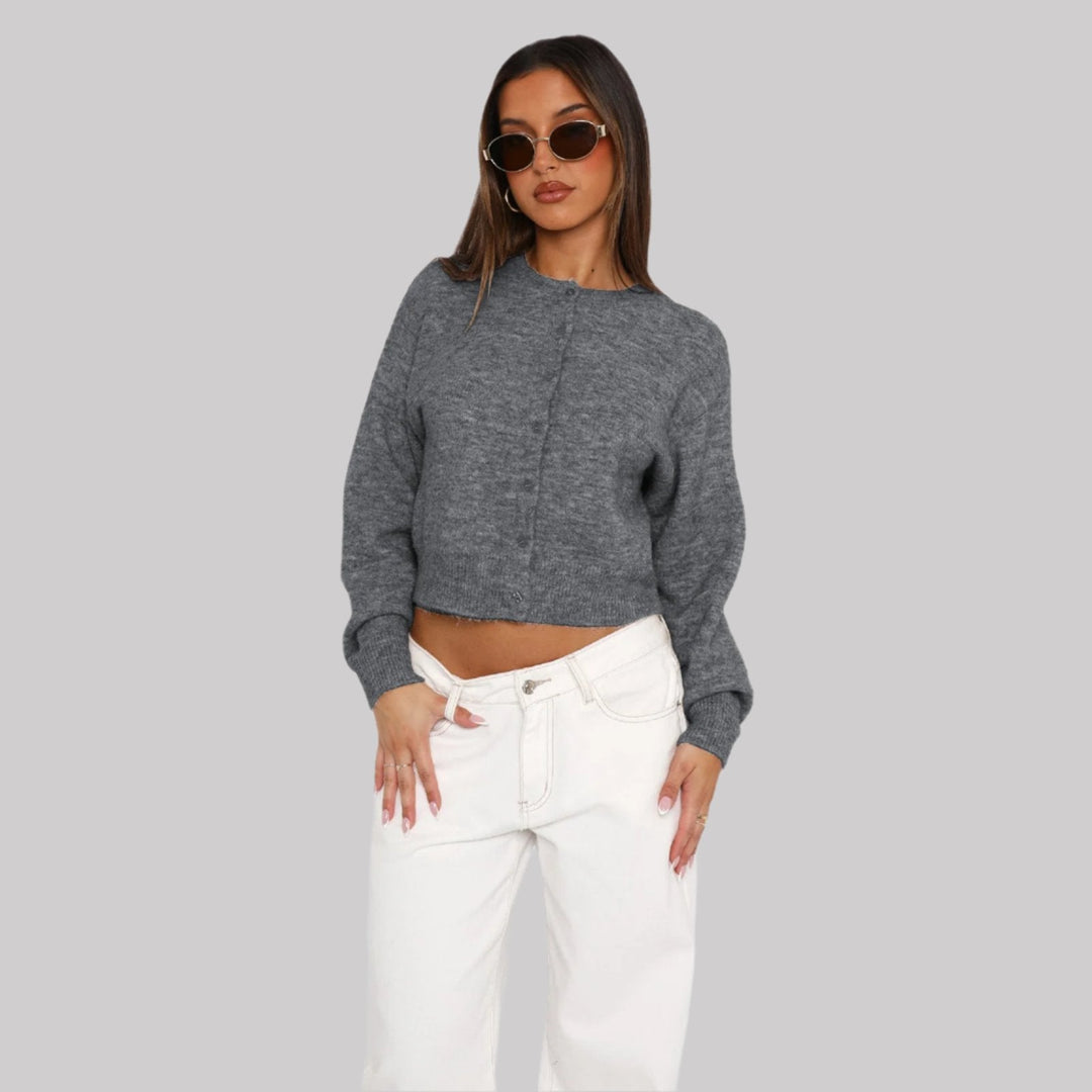 Women's cozy cropped cardigan for effortless style