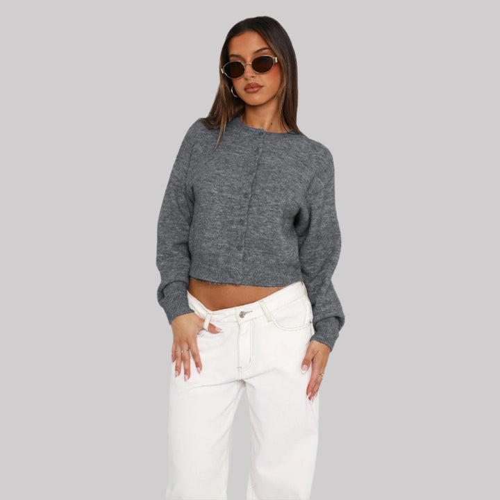Women's cozy cropped cardigan for effortless style