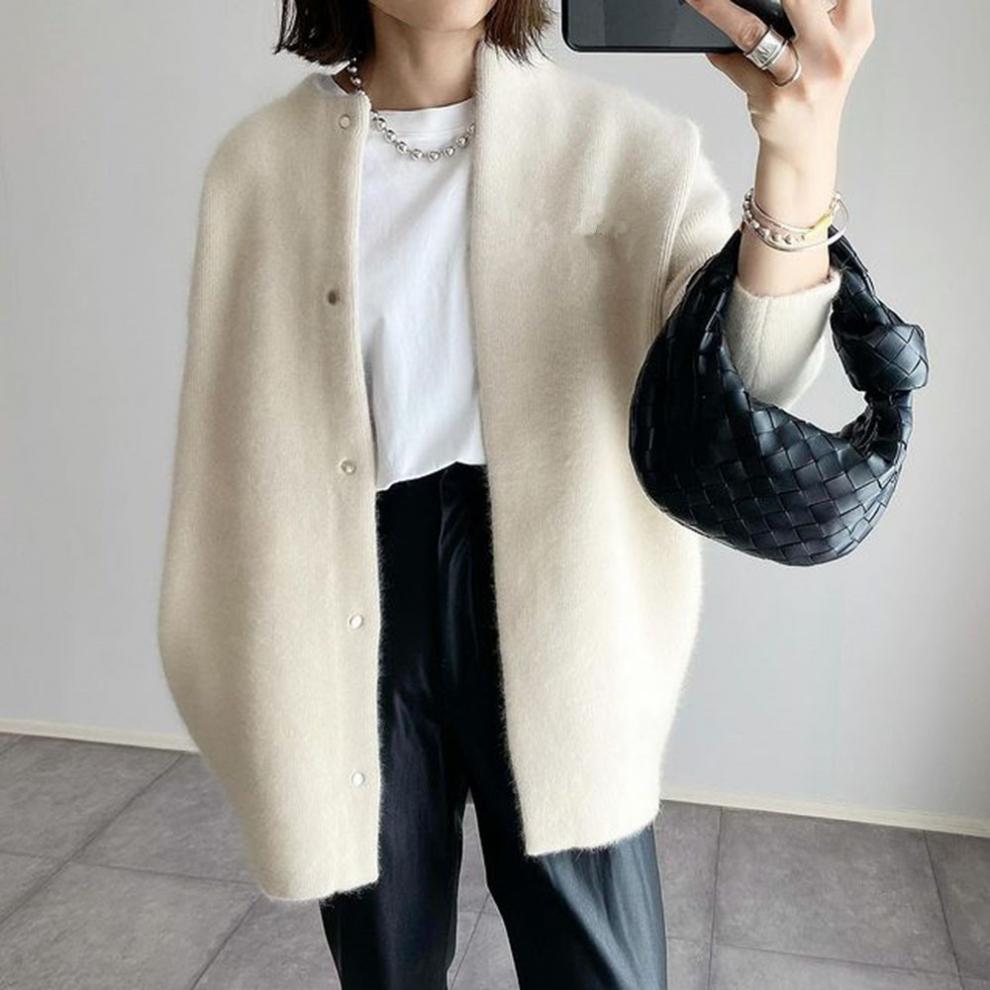 Women's soft fuzzy cardigan for cozy elegance