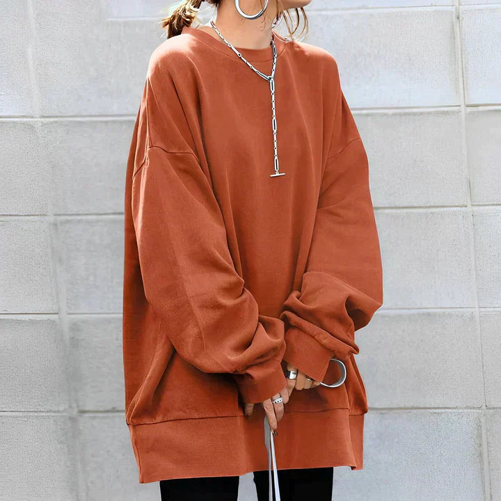 Women' oversized black casual sweatshirt