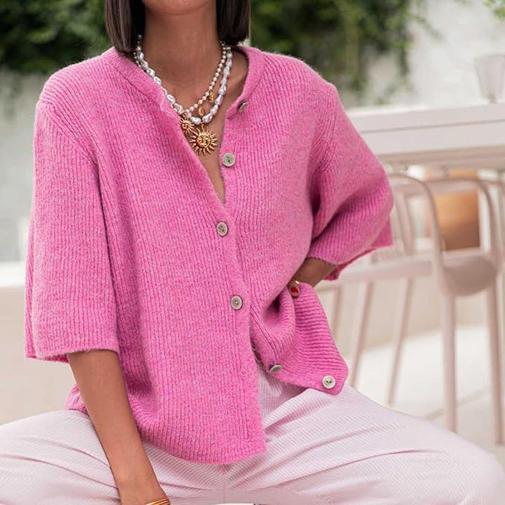 Women's short-sleeve cardigan