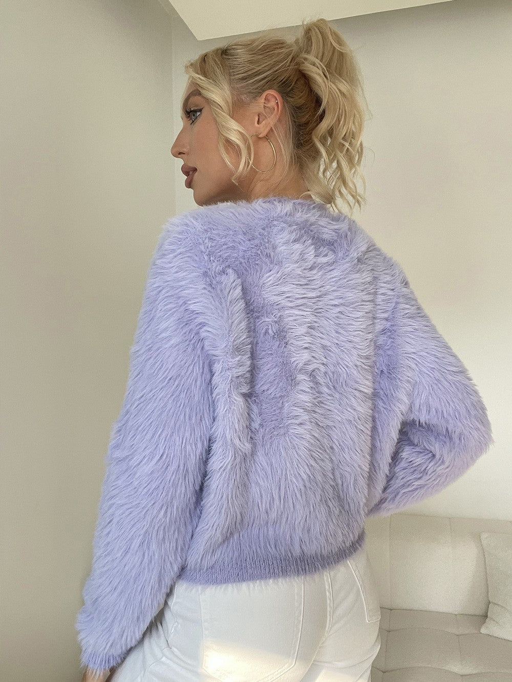 Women's soft faux cardigan