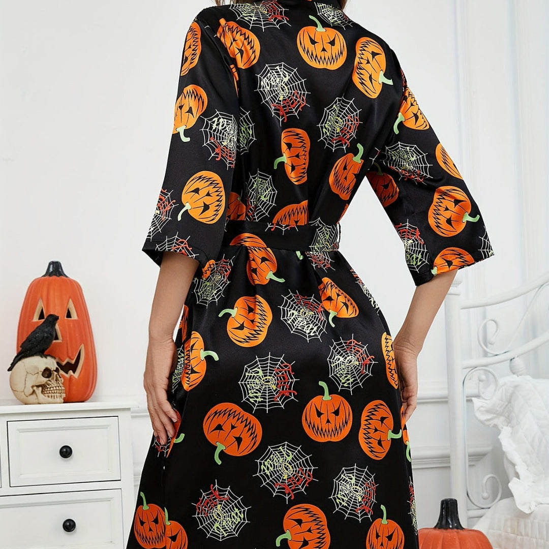 Halloween Pumpkin Kimono Costume Robe