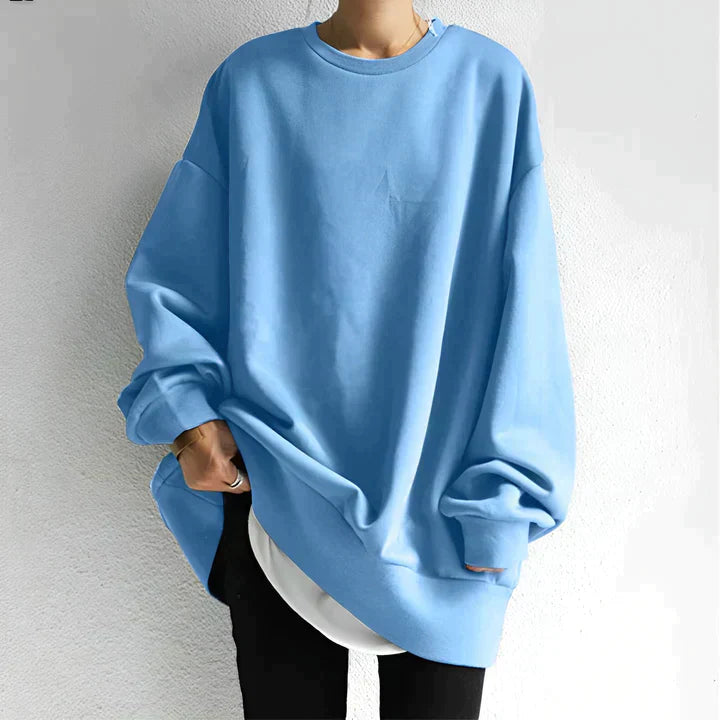 Women' oversized black casual sweatshirt