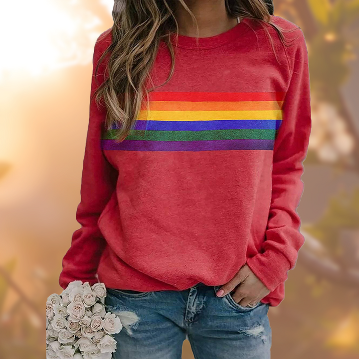 Women's rainbow graphic sweatshirt
