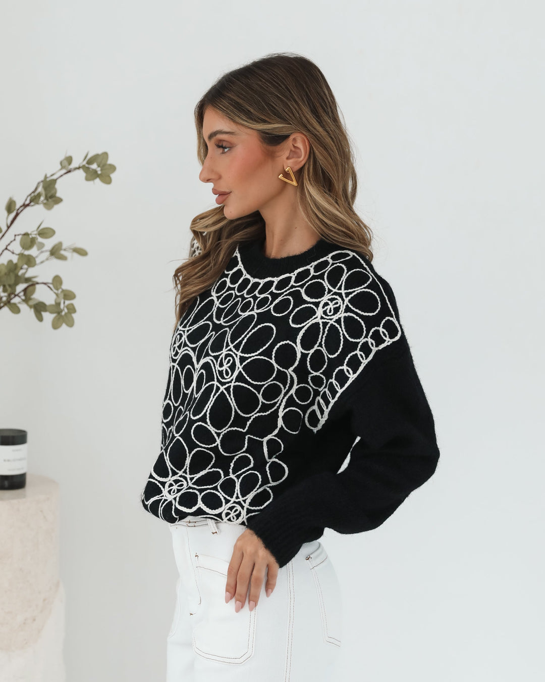Roanne Knit - Black Print