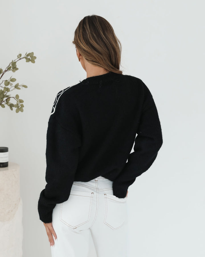 Roanne Knit - Black Print