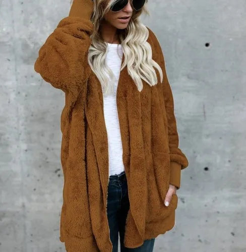 Women's open front hooded cardigan