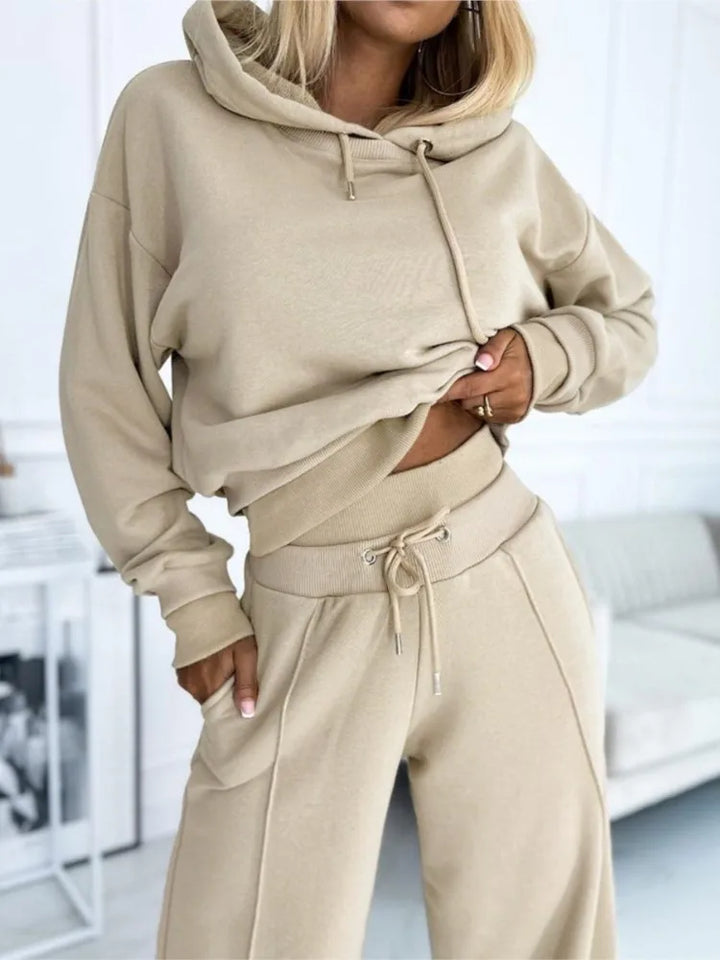 Women's Classic Hoodie and Wide-Leg Pants Set