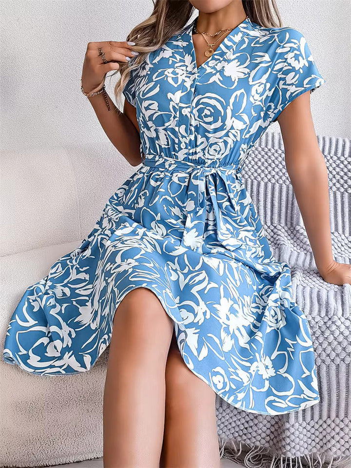 Dress with Vibrant Floral Patterns