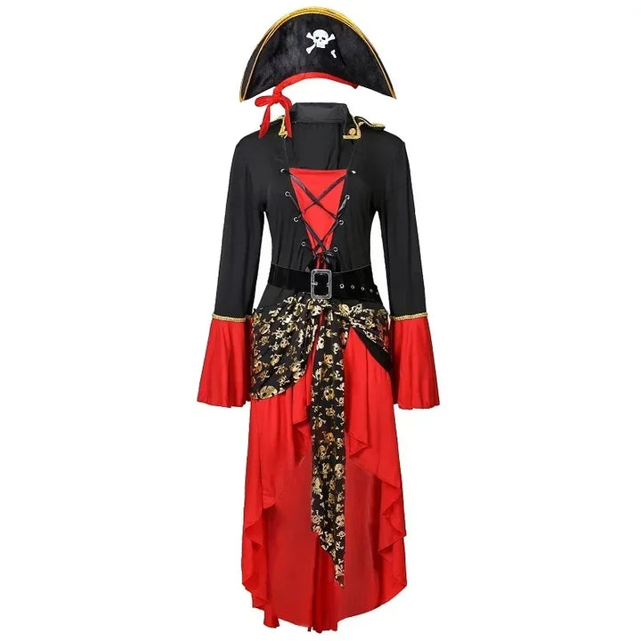 Pirate Captain Halloween Costume Dress Midi