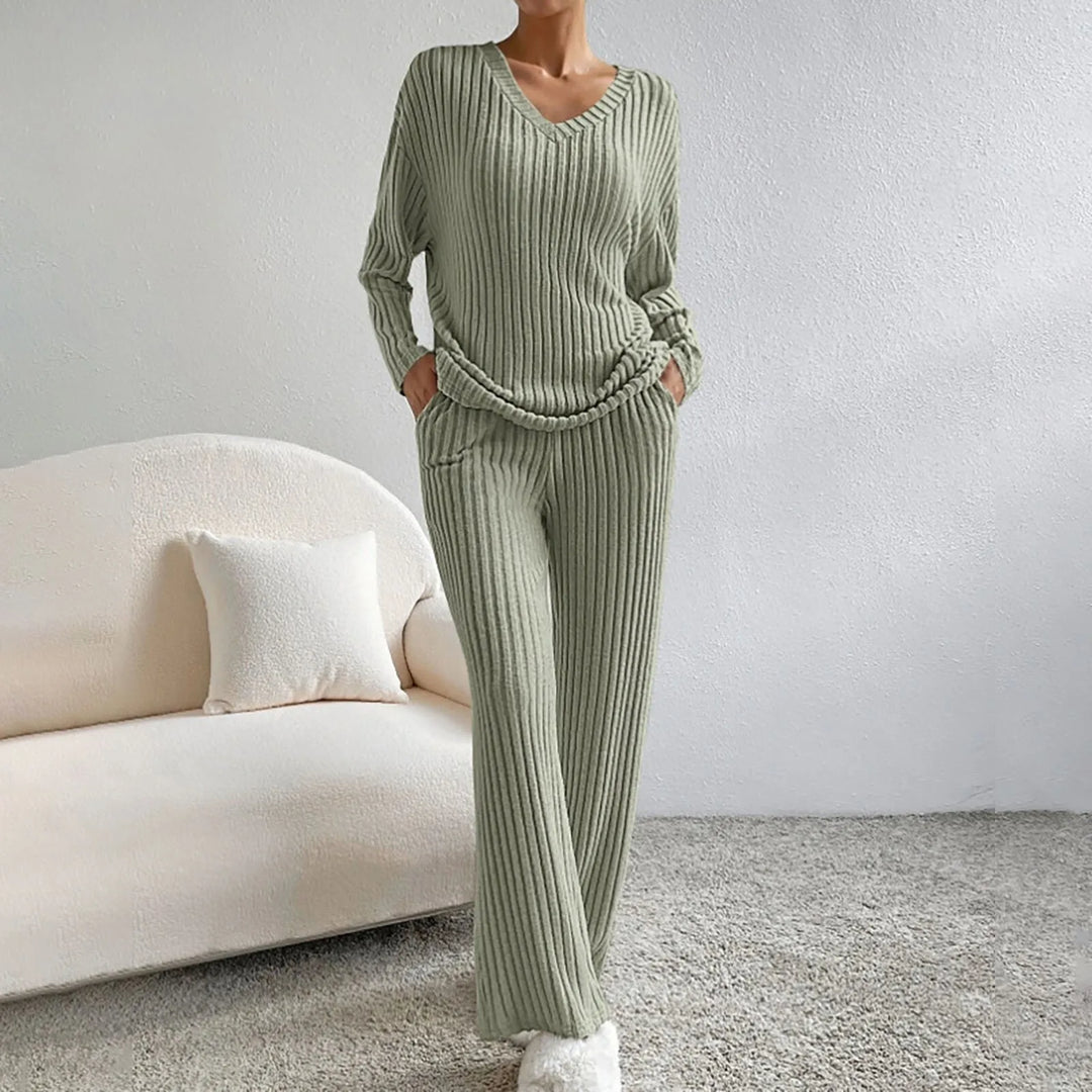 Cozy Ribbed Two-Piece Lounge Set