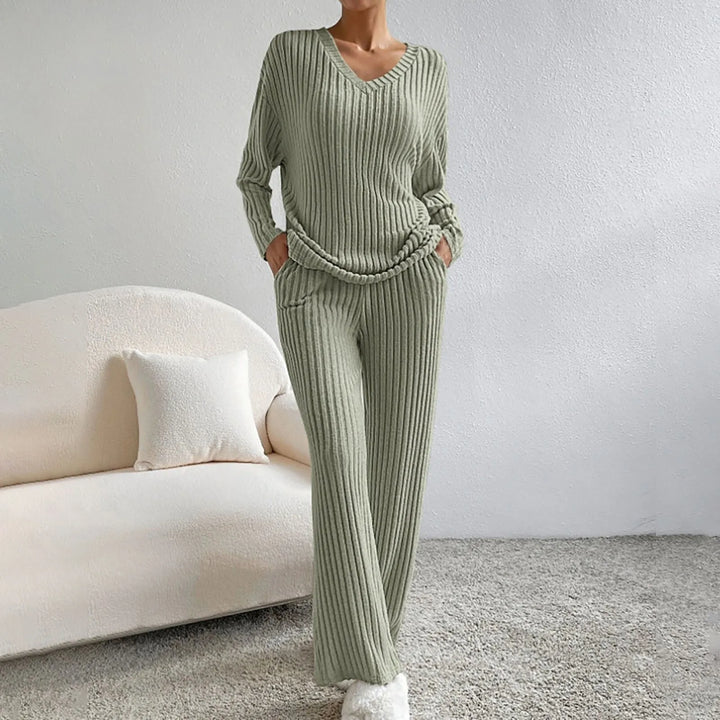 Cozy Ribbed Two-Piece Lounge Set