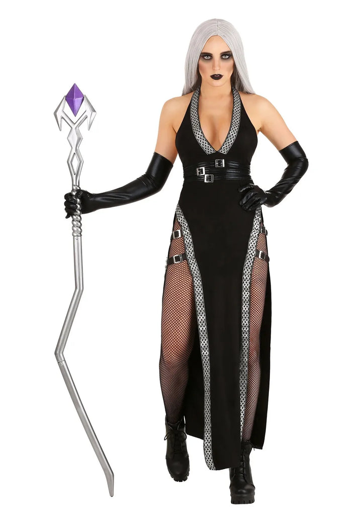 Gothic Witch Maxi Dress for Halloween