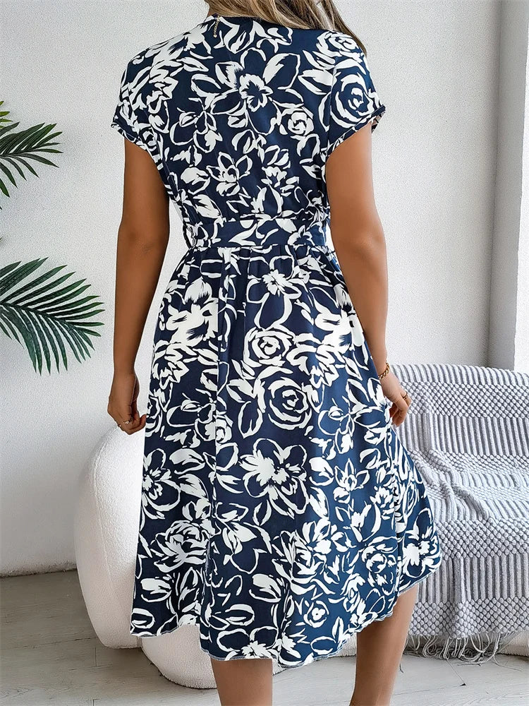 Dress with Vibrant Floral Patterns