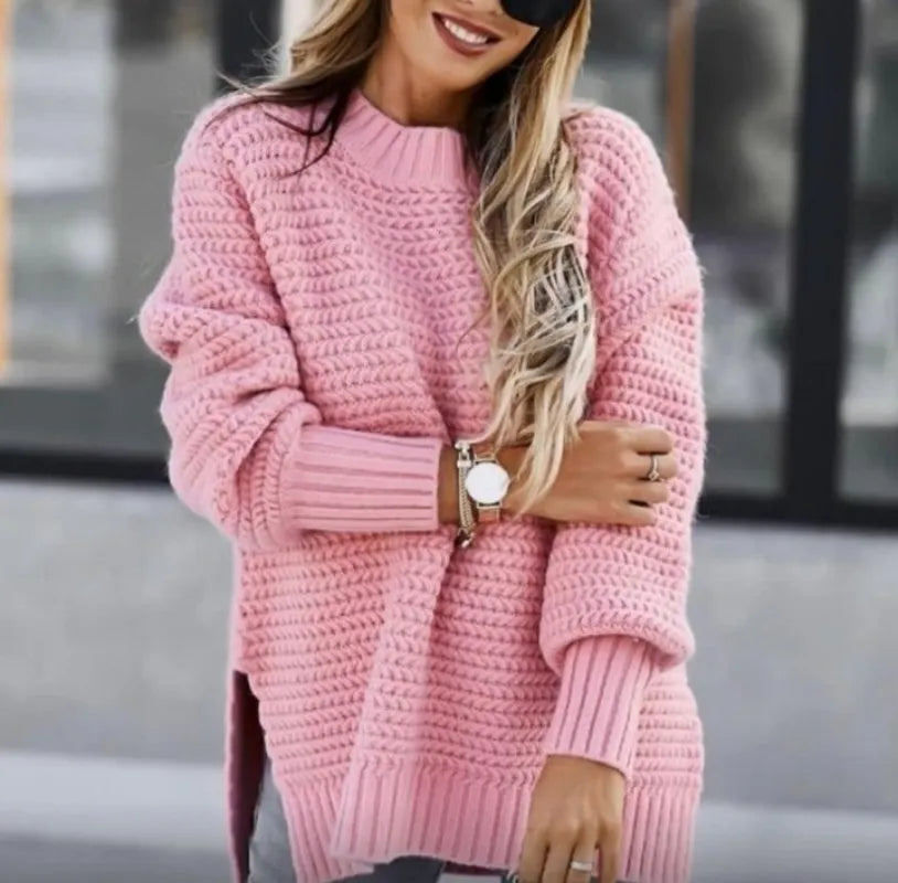 Women's casual chunky knit sweater