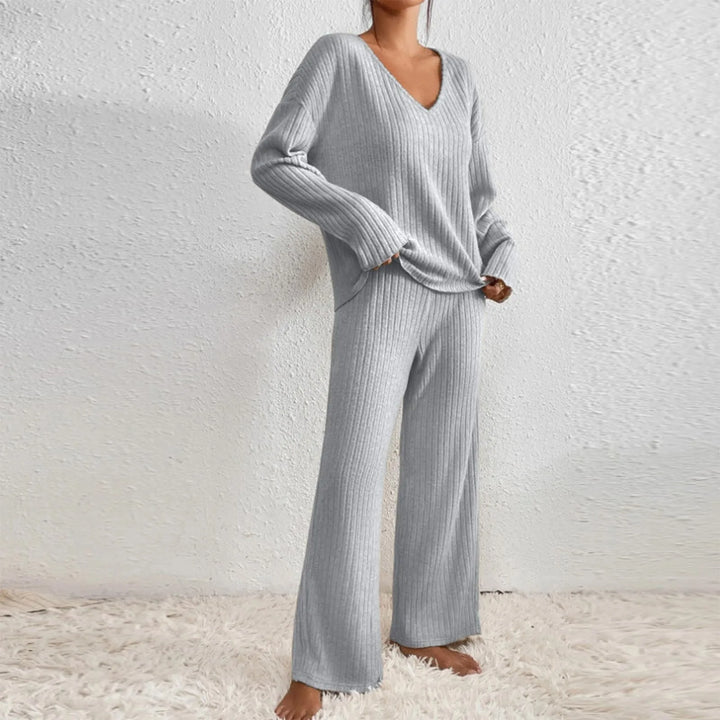Cozy Ribbed Two-Piece Lounge Set