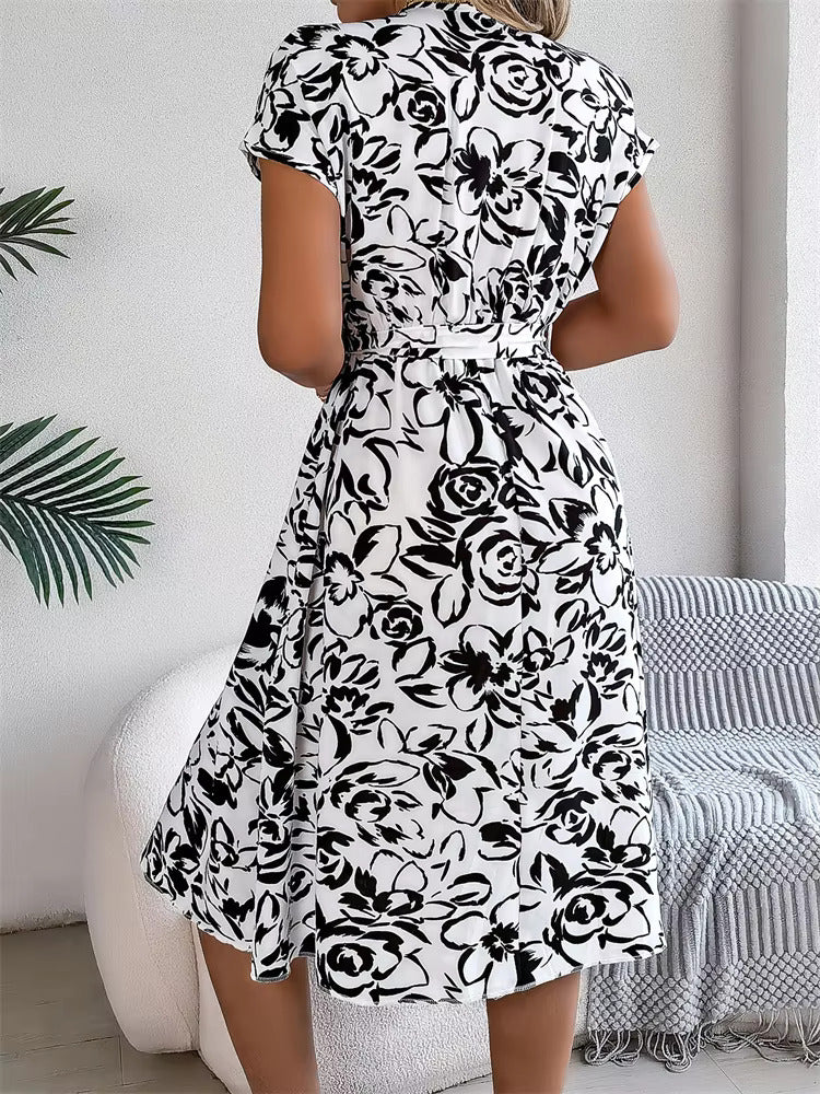 Dress with Vibrant Floral Patterns