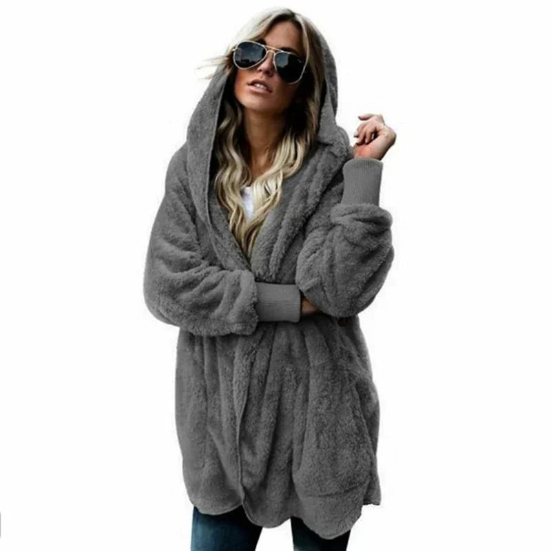 Women's open front hooded cardigan