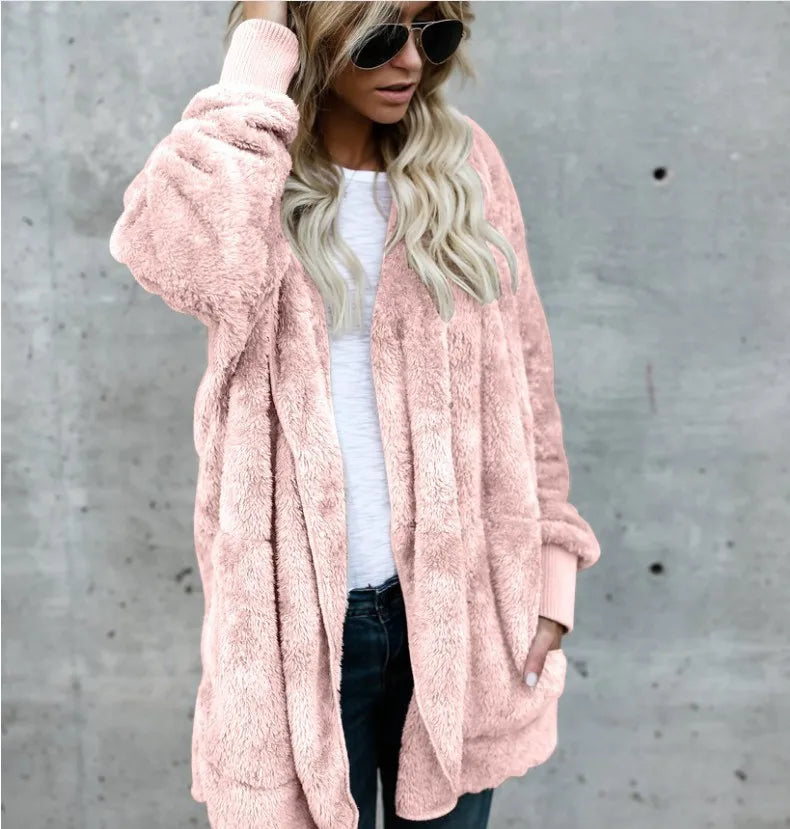 Women's open front hooded cardigan
