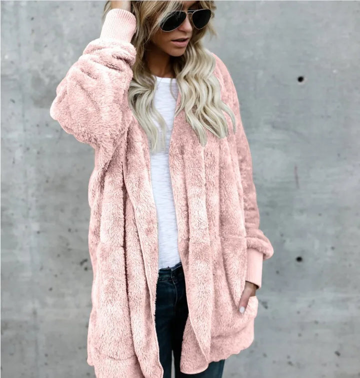 Women's open front hooded cardigan