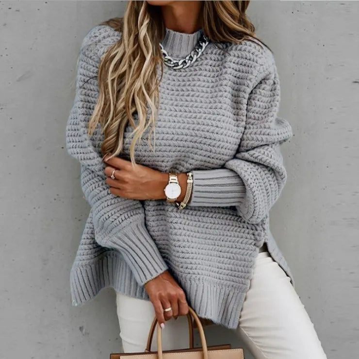 Women's casual chunky knit sweater