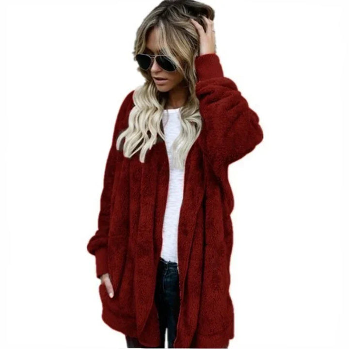 Women's open front hooded cardigan
