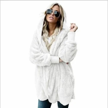 Women's open front hooded cardigan