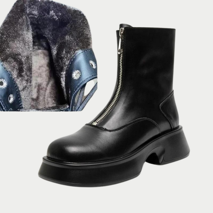 Women's modern minimalist mid-calf boots