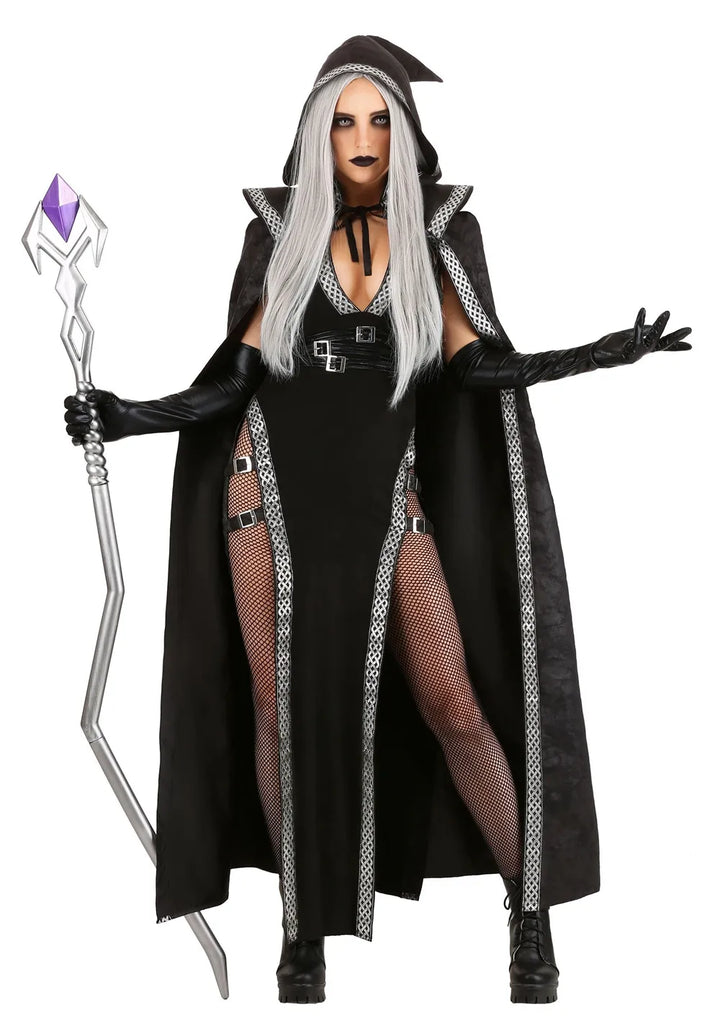 Gothic Witch Maxi Dress for Halloween
