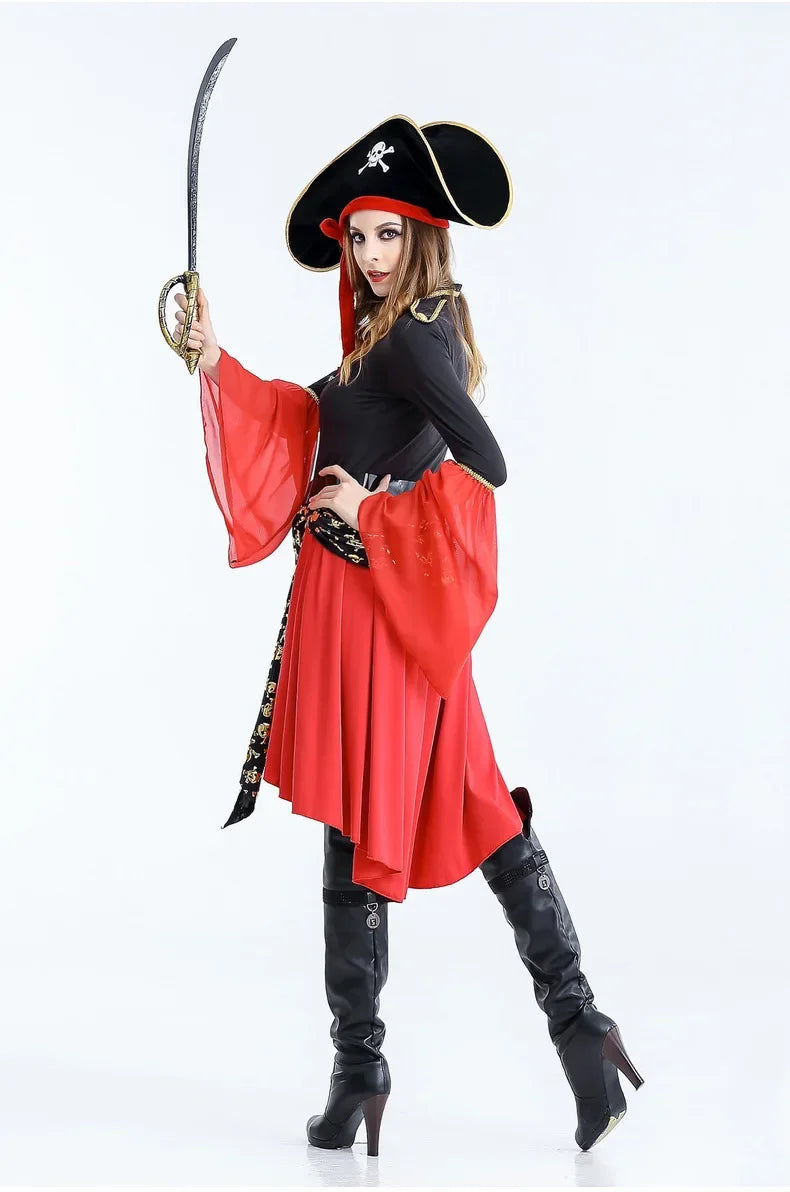 Pirate Captain Halloween Costume Dress Midi