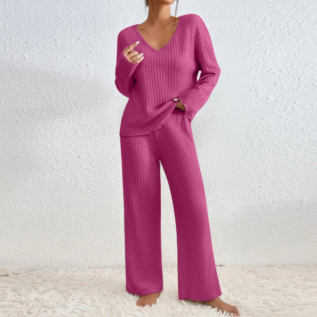 Cozy Ribbed Two-Piece Lounge Set