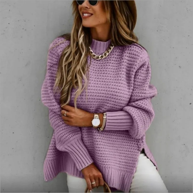 Women's casual chunky knit sweater
