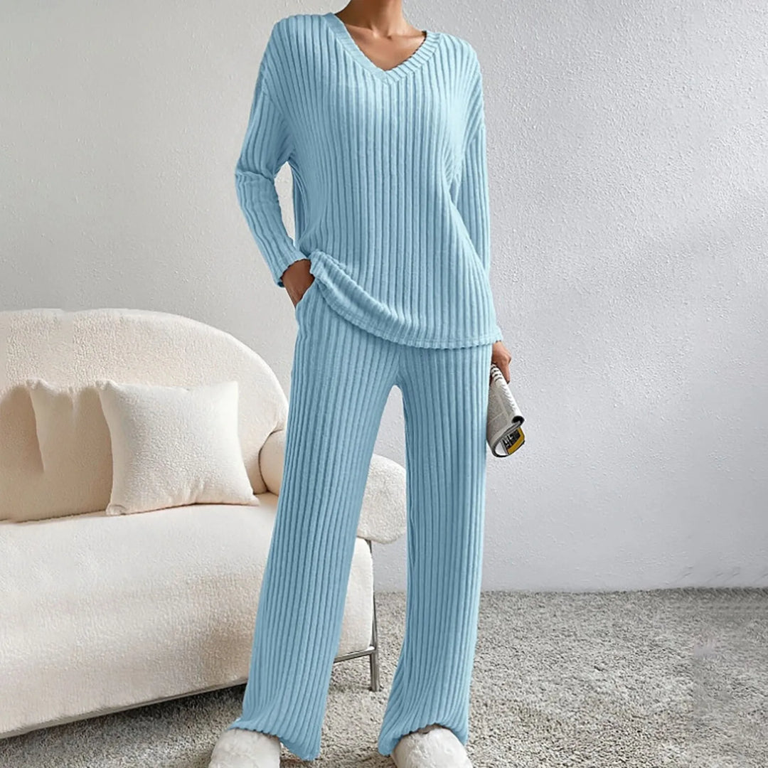 Cozy Ribbed Two-Piece Lounge Set