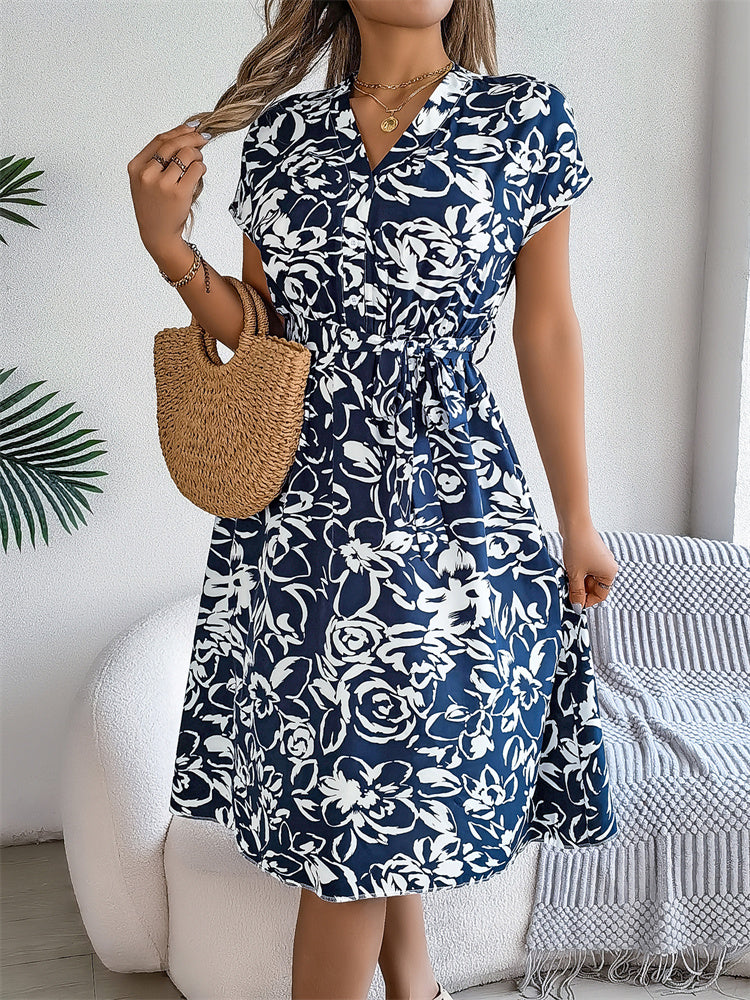 Dress with Vibrant Floral Patterns