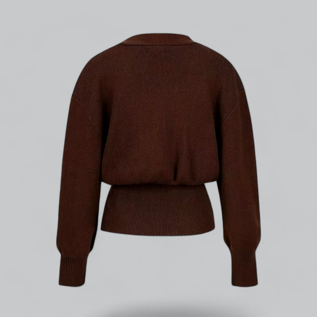 Women’s v-neck button knitted cardigan