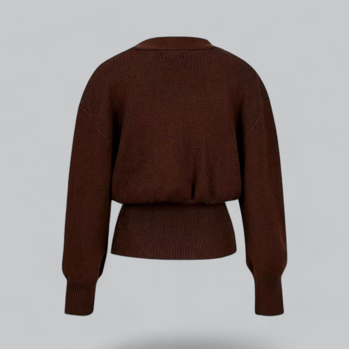 Women’s v-neck button knitted cardigan