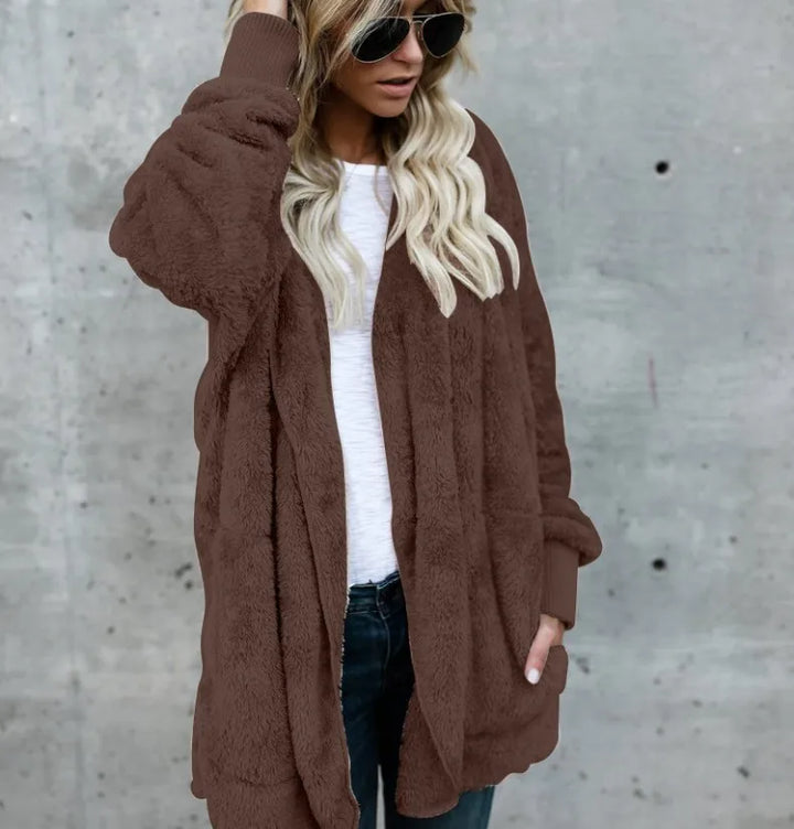 Women's open front hooded cardigan