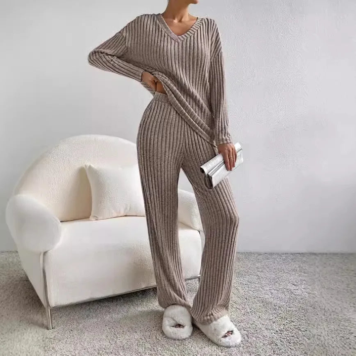 Cozy Ribbed Two-Piece Lounge Set